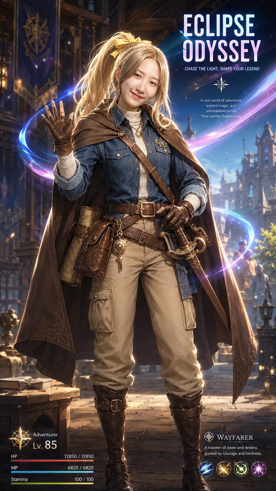 Korean MMORPG Hero Splash Art