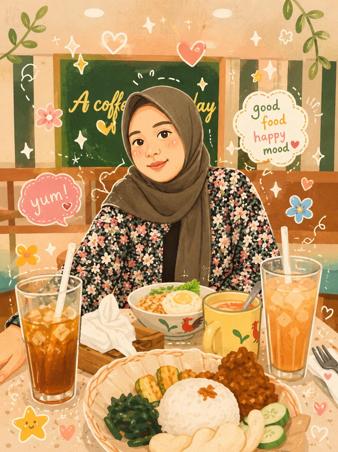 Cute Whimsical Folk Flat Illustration Transformation Prompt